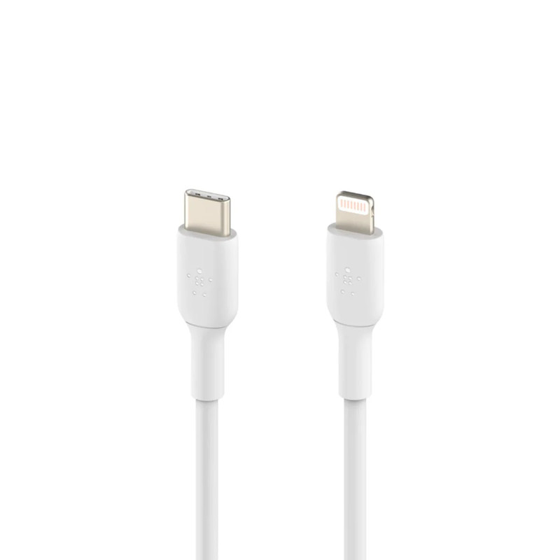 Belkin BoostCharge Lightning To USB-C Cable 1m - White - كابل شحن